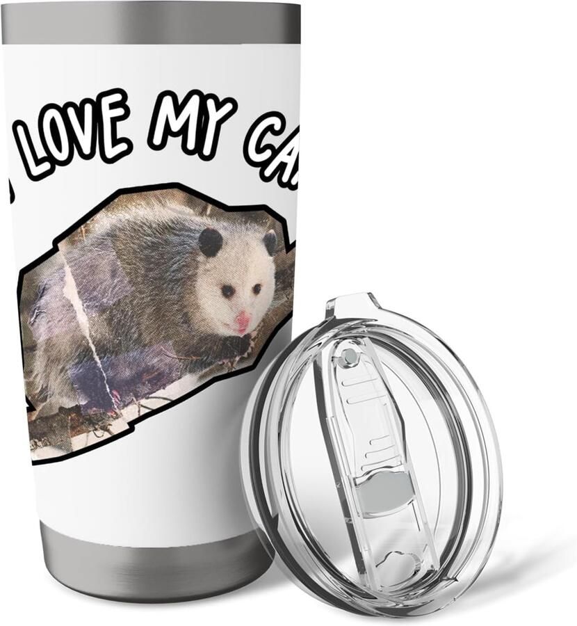 Opossum thermobeker met quote