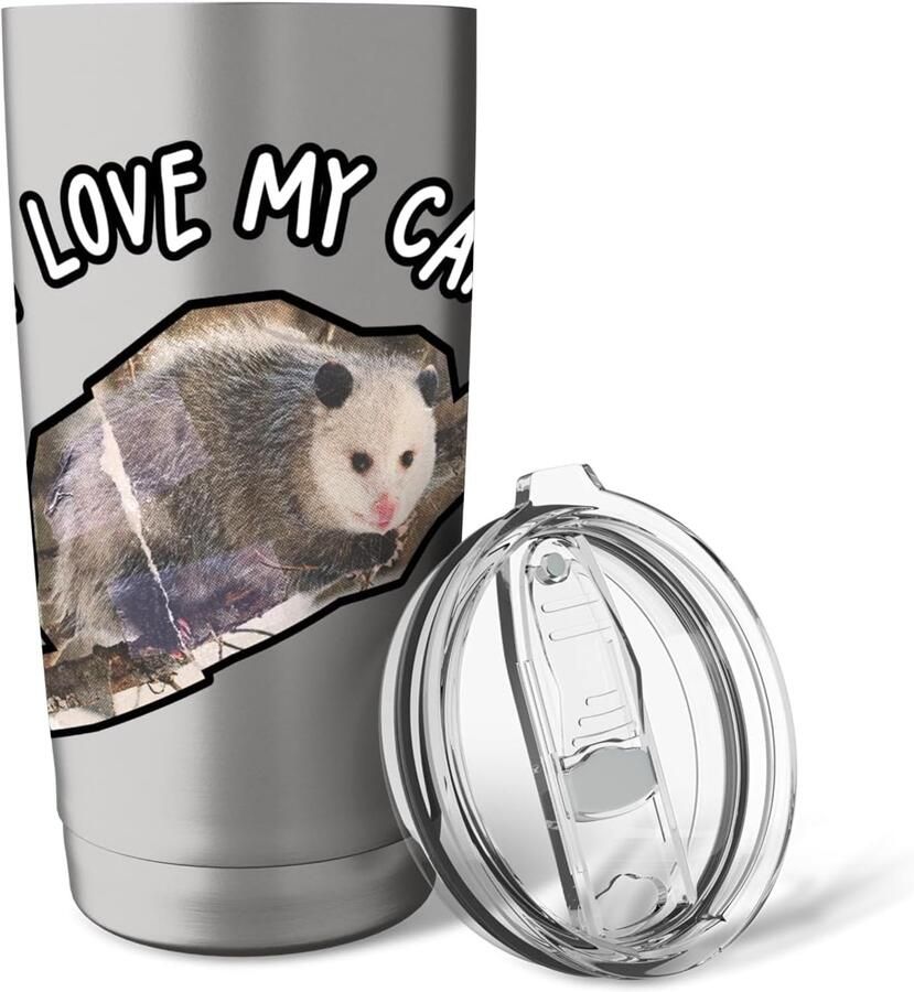 Opossum-thermobeker met quote