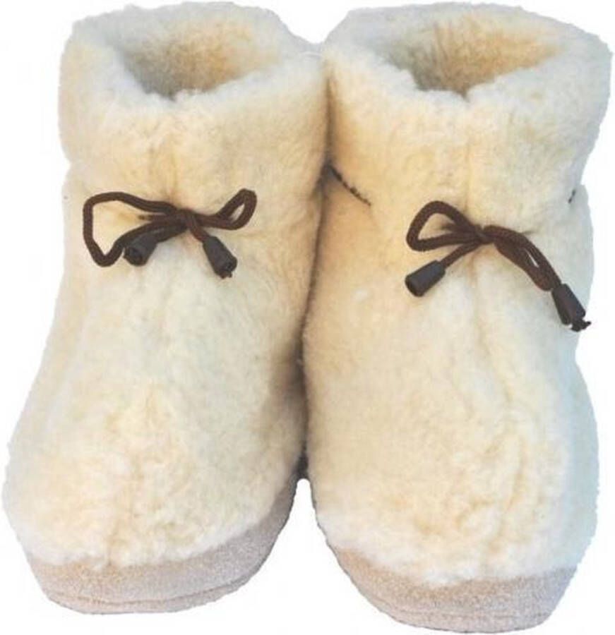 Orsone of Sweden Woolwarmers Unisex Wollen Sloffen pantoffels off-white wol - Foto 1