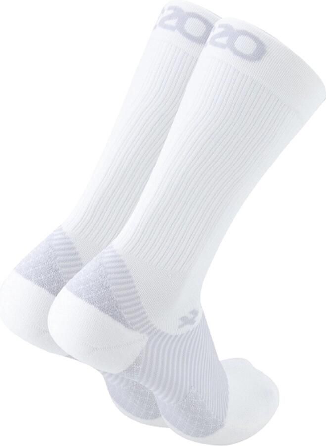 OS1st FS4 fasciitis plantaris compressie sokken maat L (43-47) wit hielspoor vermoeide voeten pijn onder de voetboog hielpijn ade d vochtregulerend verkoelend naadloos antibacterieel