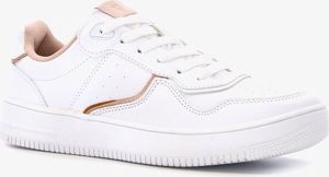 Osaga Demi dames sneakers met beige details Wit Uitneembare zool