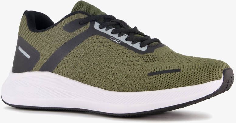 Osaga heren hardloopschoenen groen zwart Uitneembare zool