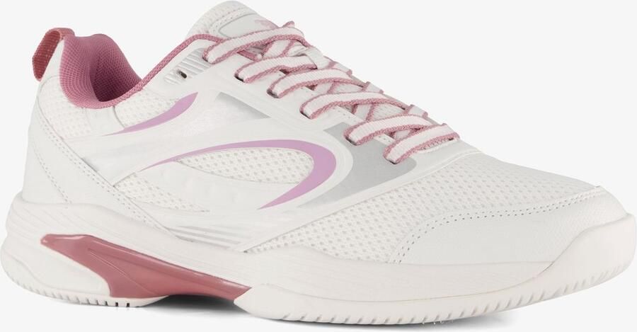 Osaga dames padel- en tennisschoenen wit roze Uitneembare zool