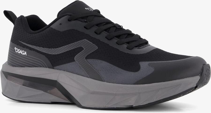 Osaga heren hardloopschoenen zwart Uitneembare zool