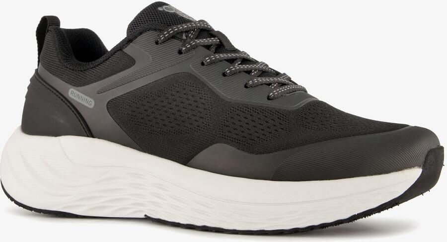 Osaga heren hardloopschoenen zwart wit Uitneembare zool