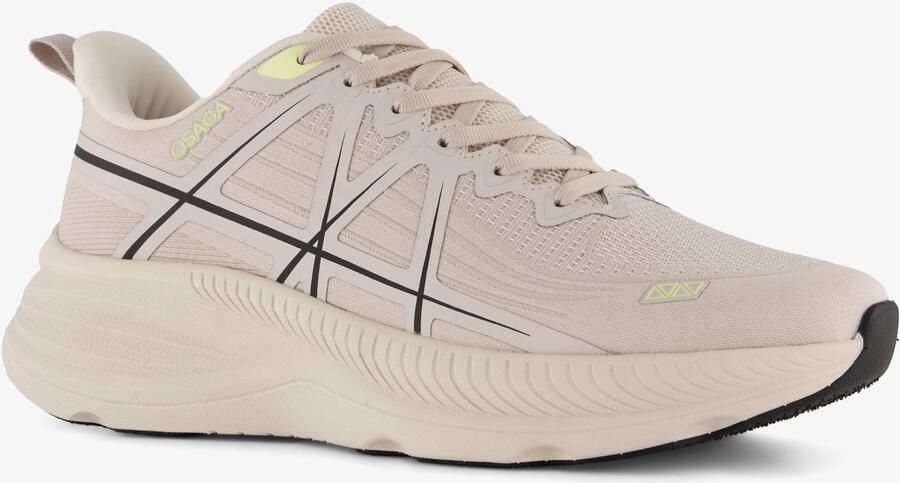 Osaga Zeus heren hardloopschoenen beige Uitneembare zool
