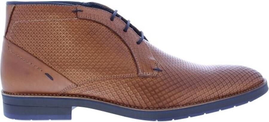 Oscar Bailey Ingliston cognac nette schoenen Veterboots cognac print