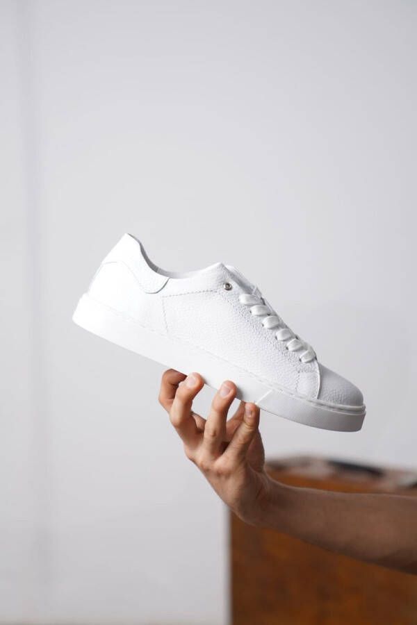 Oscar&Djayds Sneakers Heren Premium Leer Wit Echt Leer Sneakers Schoenen OD