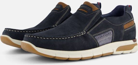 Outfielder Instappers blauw Nubuck