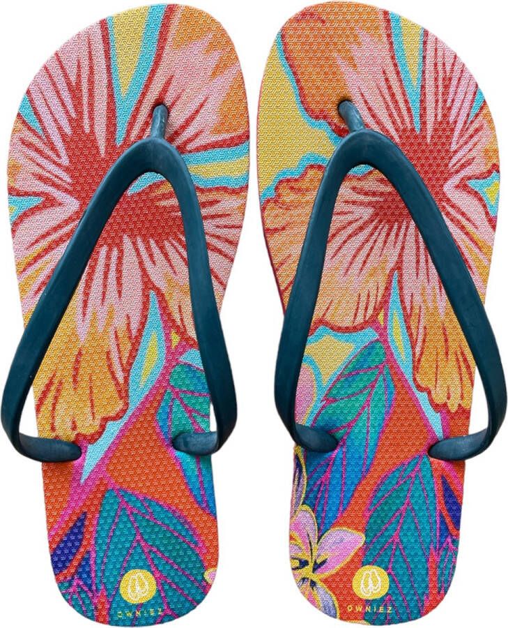 Owniez Flip Flops Bloemen Print Slippers Dames Comfortabele en Duurzame Slippers