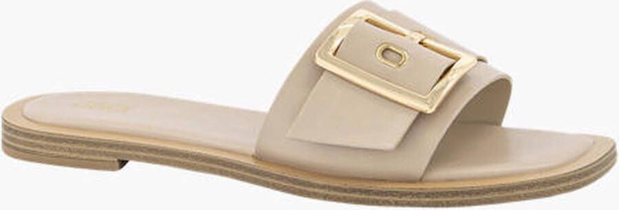 Oxmox slippers met siergesp beige - Foto 2