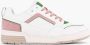Oxmox Witte retro sneaker roze - Thumbnail 1