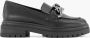 Oxmox Zwarte chunky loafer sierketting - Thumbnail 1