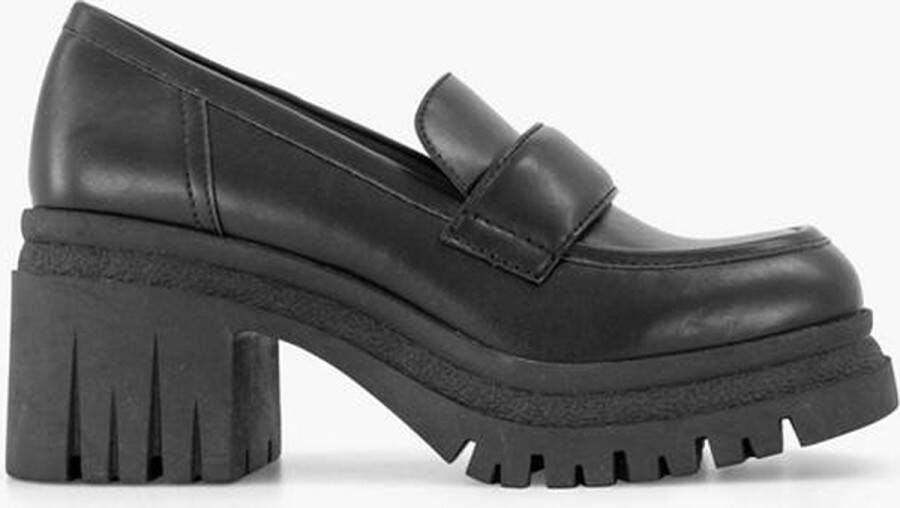 Oxmox Zwarte platform loafer