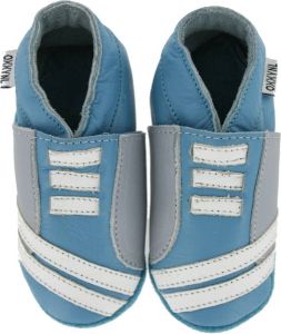 Oxxy babyslofjes aquablauw schuine streep