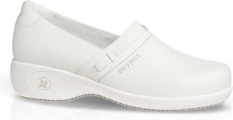 OXYPAS LUCIA : Elegante professionele schoen in leder met hak Wit