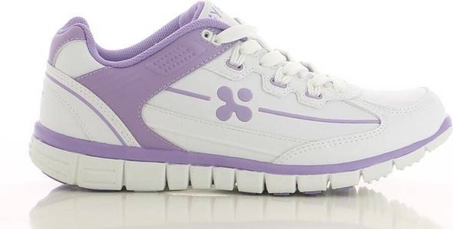 OXYPAS SUNNY : Sportschoen in leder met antislipzool voor dames Paars