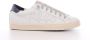 P448 Vintage-geïnspireerde leren sneaker met geperforeerd logo White Heren - Thumbnail 1