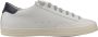 P448 Vintage-geïnspireerde leren sneaker met geperforeerd logo White Heren - Thumbnail 4