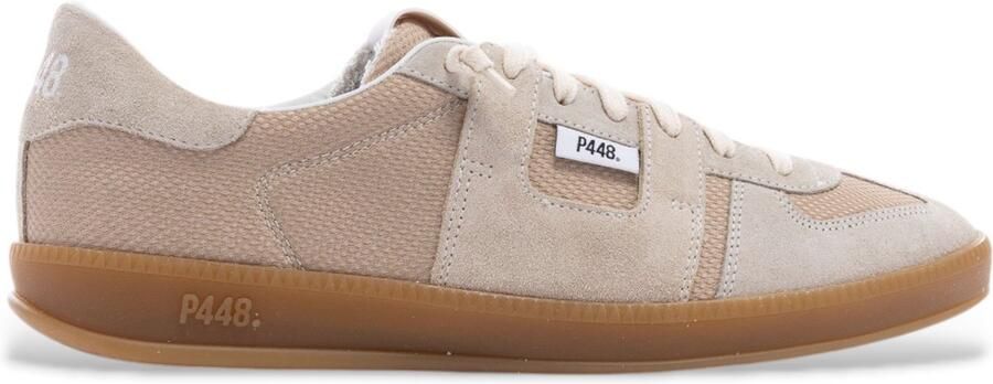P448 Monza beige leren sportschoenen