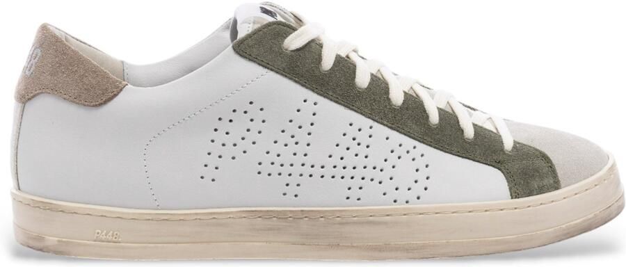 P448 Witte leren sneakers