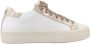 P448 Witte Leren Platform Sneakers Beige Dames - Thumbnail 1