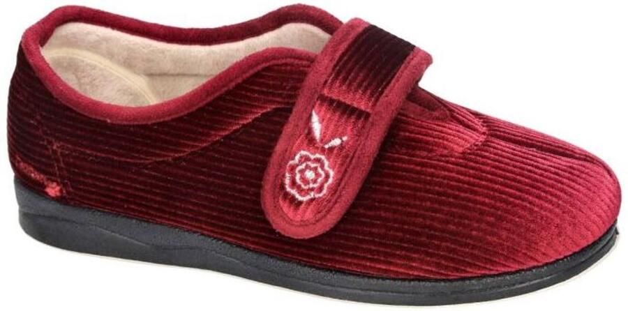 Padders -Dames rood donker pantoffels
