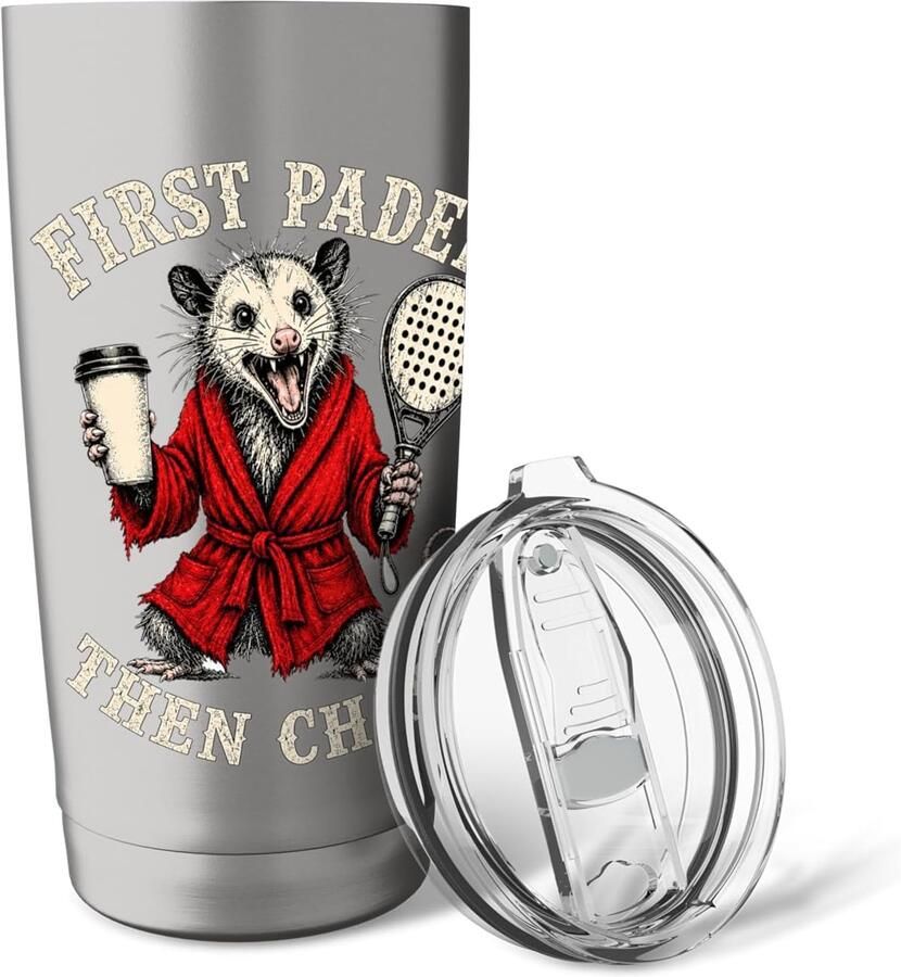 Padel en koffie thermobeker