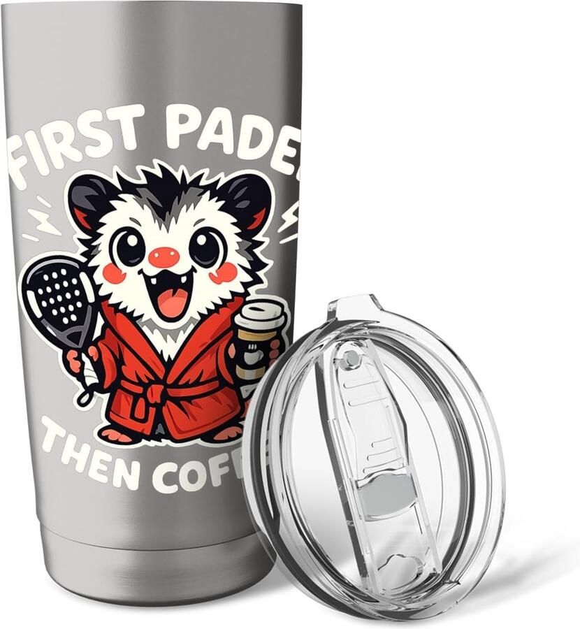 Padel en koffie thermobeker
