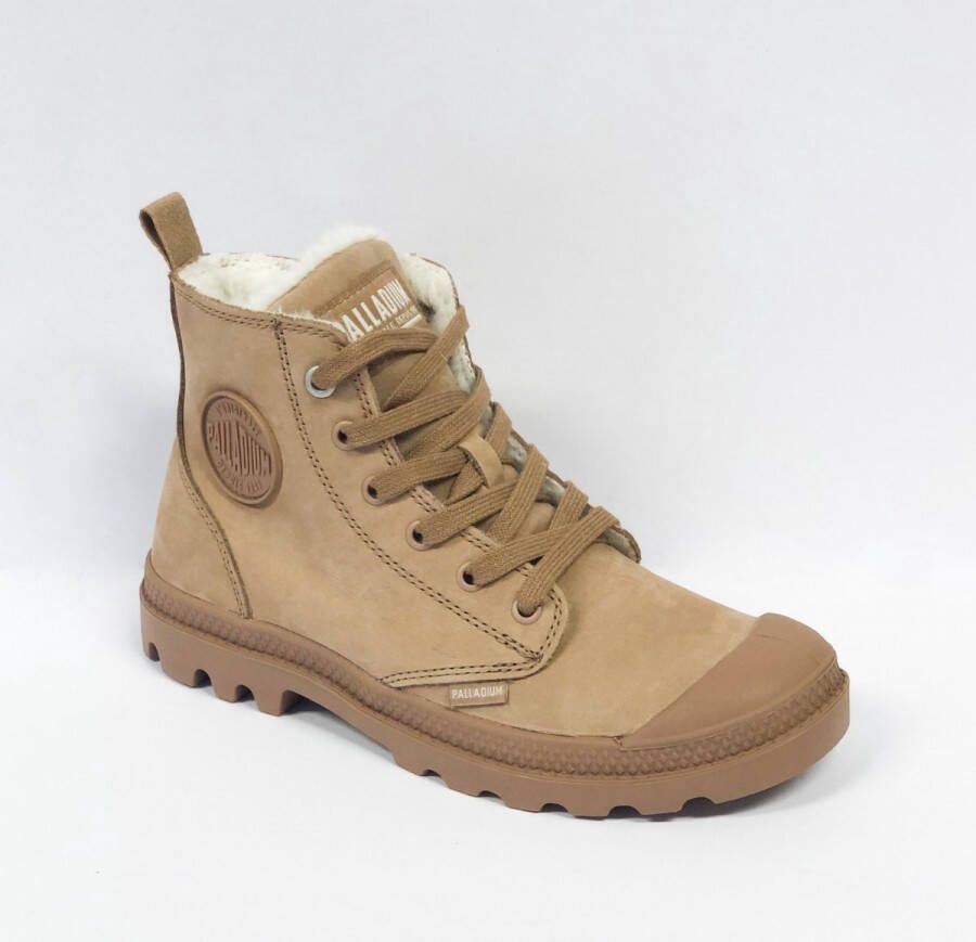 Palladium PAMPA HI ZIP WL Volwassenen VeterlaarzenHoge sneakersDames veterschoenenHalf-hoge schoenen Taupe