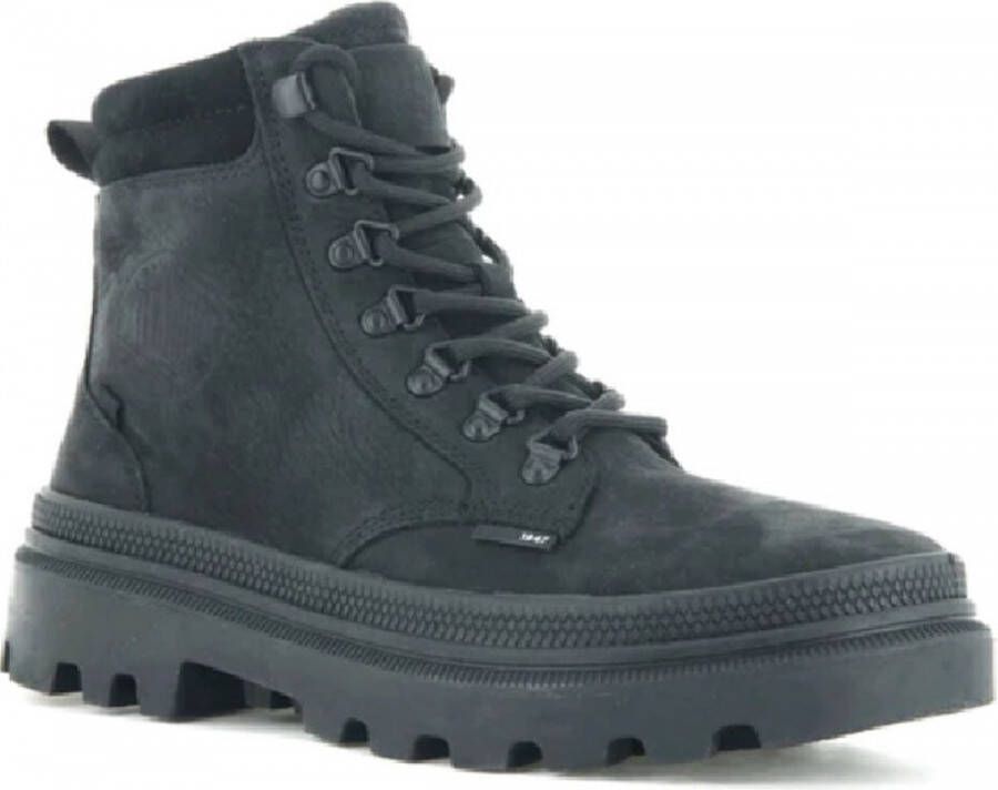 Palladium PALLATROOPER HKR Volwassenen VeterlaarzenHoge sneakersDames veterschoenenHalf-hoge schoenen Zwart