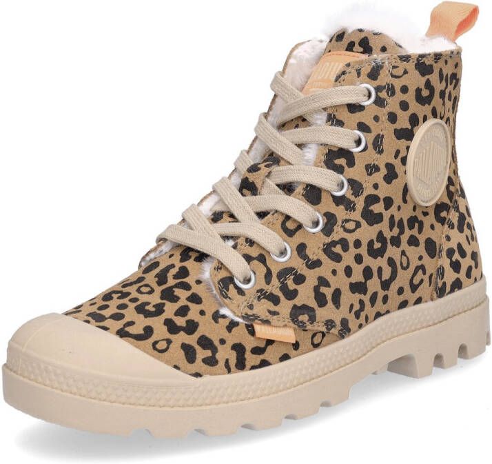 Palladium dames sneaker Pampa Hi Zip Wl bruin Leo