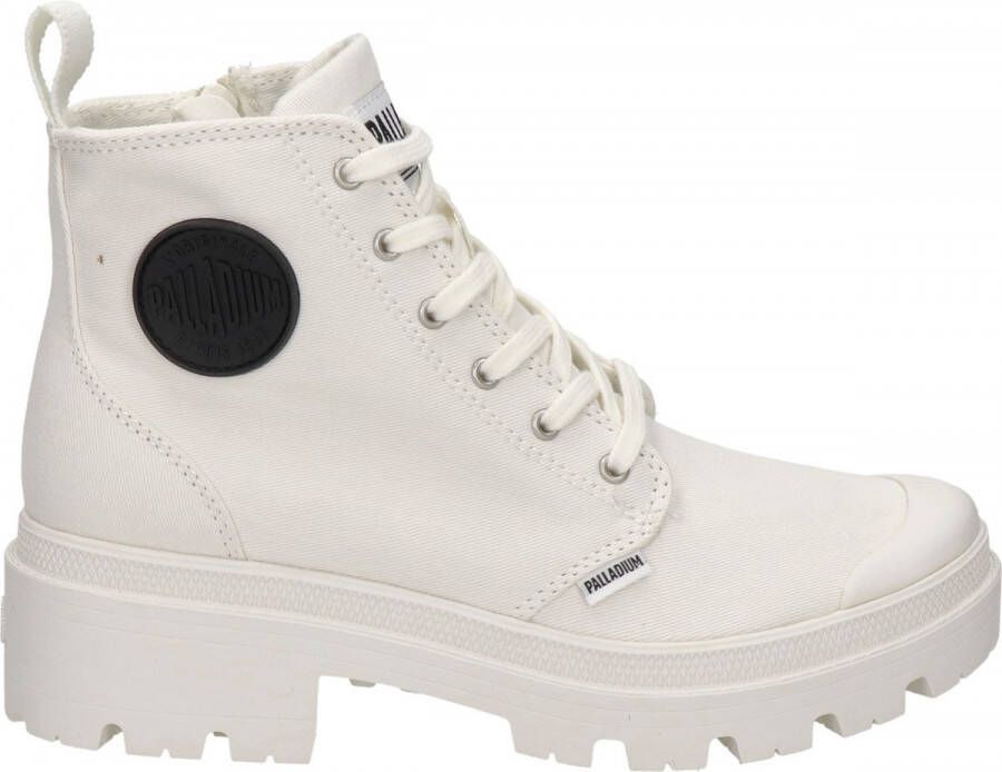 Palladium Pallabase Veterboots wit Canvas Dames