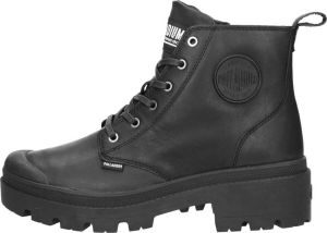 Palladium Pallabase Leather Veterschoenen Hoog zwart