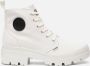 Palladium Pallabase Veterboots wit Canvas Dames - Thumbnail 1