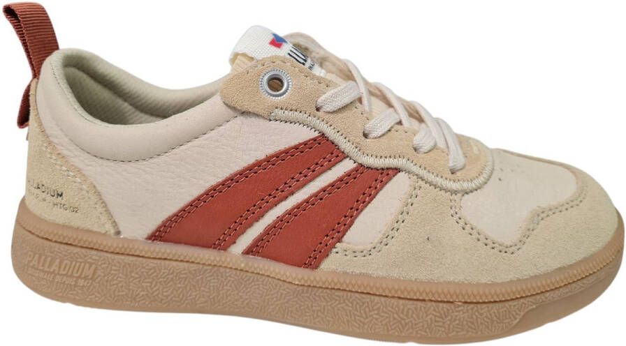 Palladium Pallacup Nubuck Witte Dames Sneakers Beige