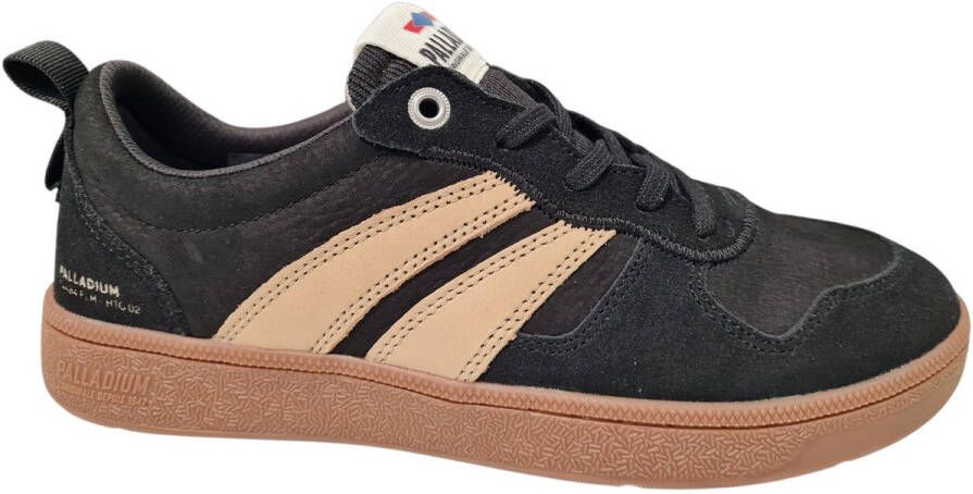 Palladium Pallacup Zwarte Nubuck Heren Sneakers Zwart