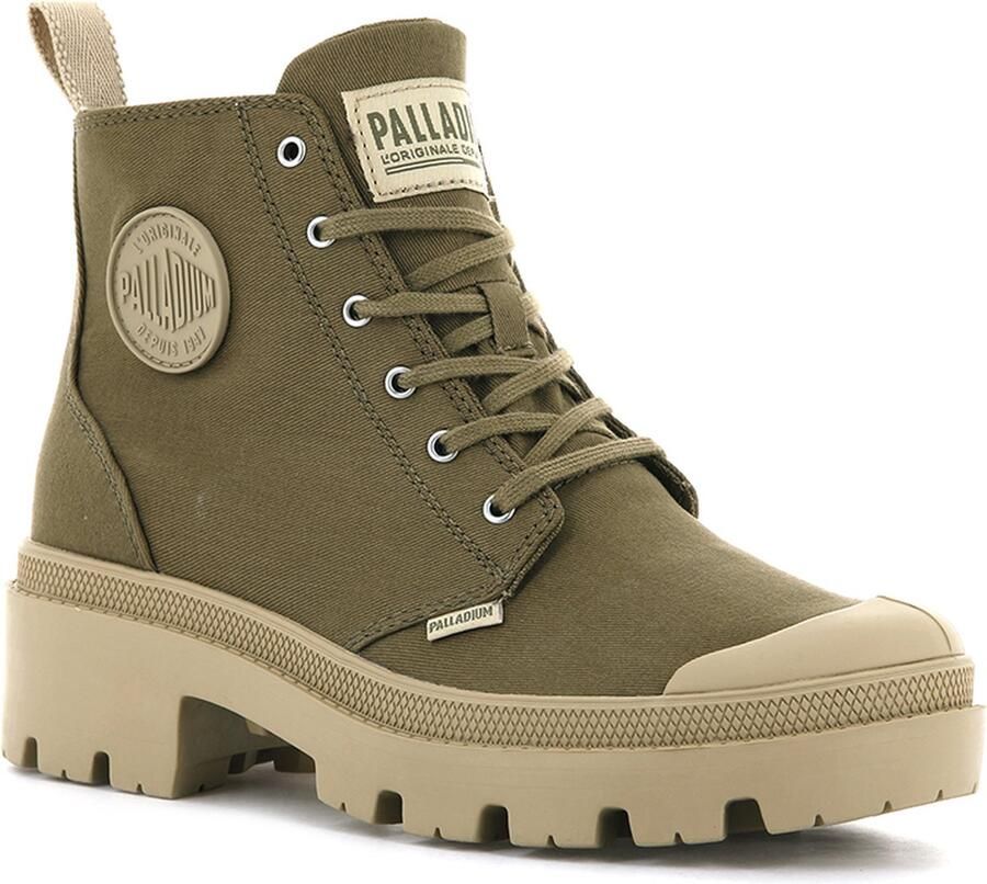 Palladium Pallabase Twill hoge veterschoenen bruin - Foto 2