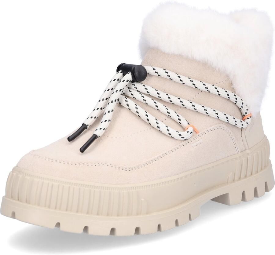 Palladium dames enkellaars Pallashock Lo Hiver crème