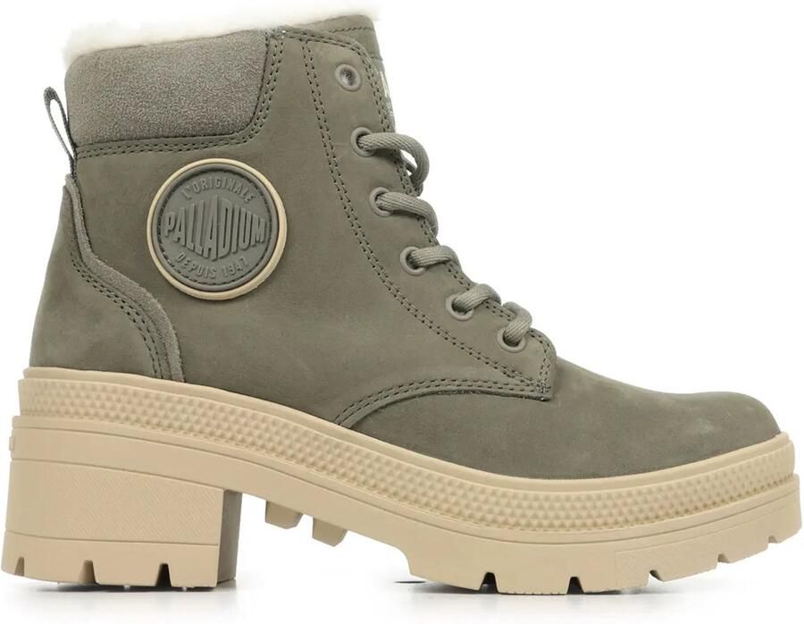 Palladium PALLARISE NBK WL Hoge sneakers Veterboots Dames veterschoenen Dames sneakersHalf-hoge schoenen Groen