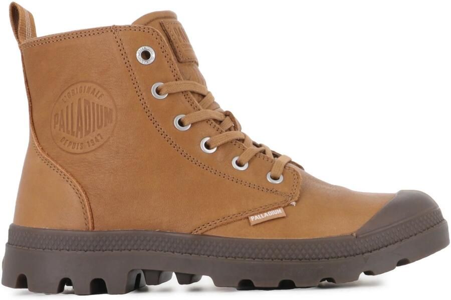 Palladium Pampa HI ZIP LTH ESS Heren Laarzen Schoenen Boots Leer Bruin 76888-252-M