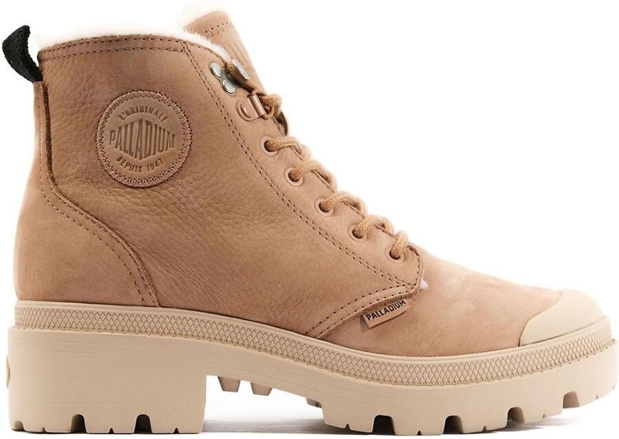 Palladium Pallabase Nubuck Zip Wl Laarzen Beige Vrouw