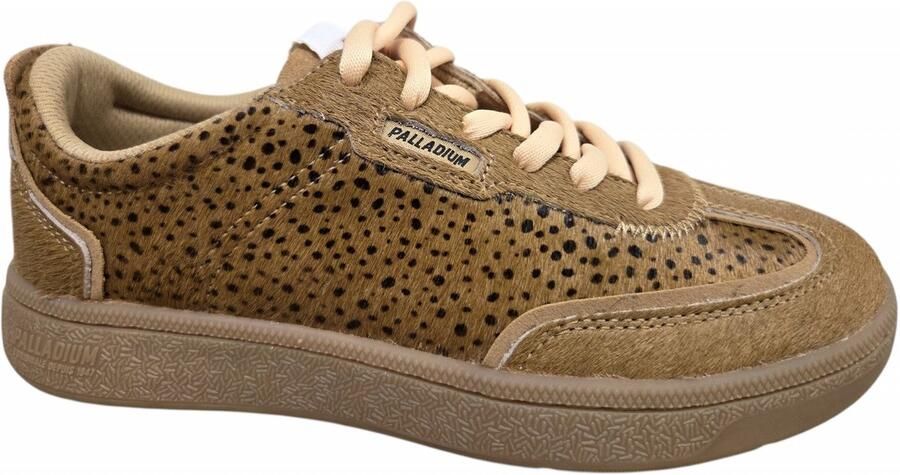 Palladium Pallacup Casual Pony Irish Brown Sneakers Beige Suede en Textiel Dames Beige