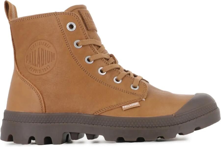 Palladium Pampa HI ZIP LTH ESS Heren Laarzen Schoenen Boots Leer Bruin 76888-252-M