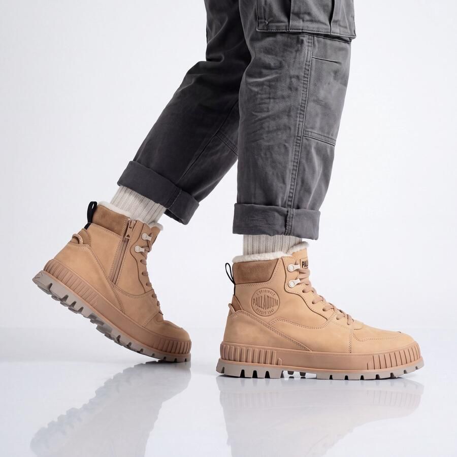 Palladium Pallashock Warm WP Heren Winter Laarzen Gevoerd Bruin 74351-252-M