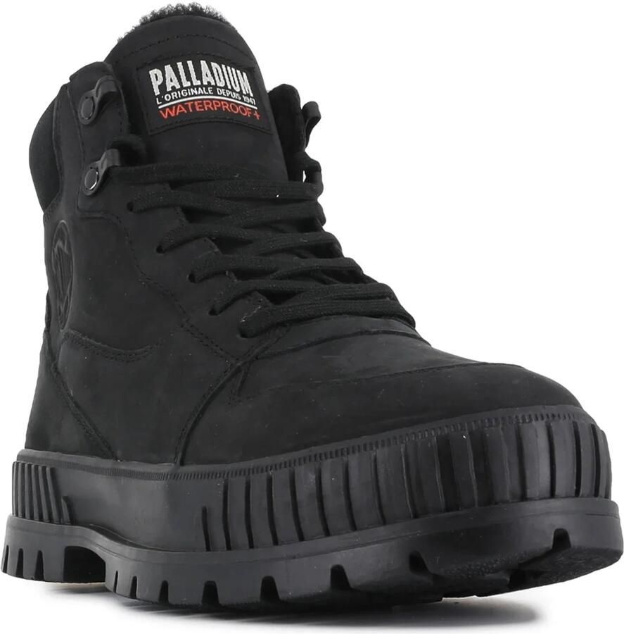 Palladium Unisex Pallashock Warm WP Leren Boots Zwart