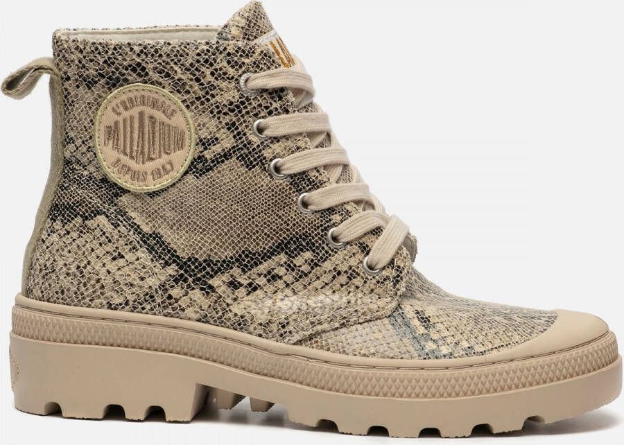 Palladium Pampa Avenue High Python veterboots beige