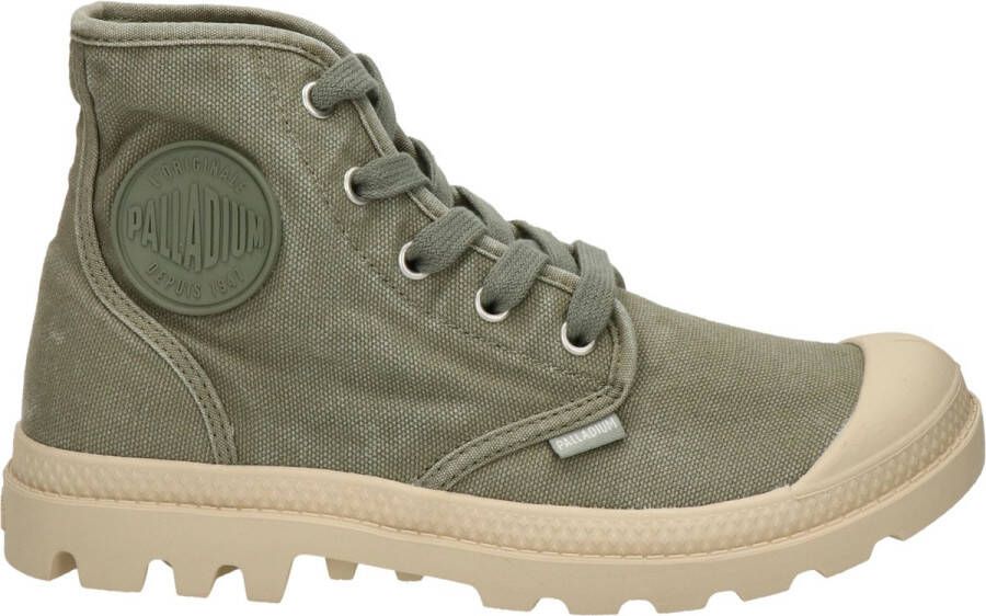 Palladium Canvas Hi-Top Sneakers Green Dames