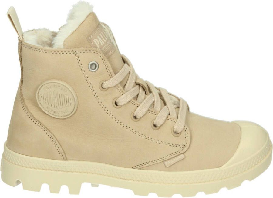 Palladium PAMPA~HIGH~ZIP~WL~~~~~~~~~~~~~ Hoge sneakersVeterlaarzenDames veterschoenenDames sneakersHalf-hoge schoenen Wit beige