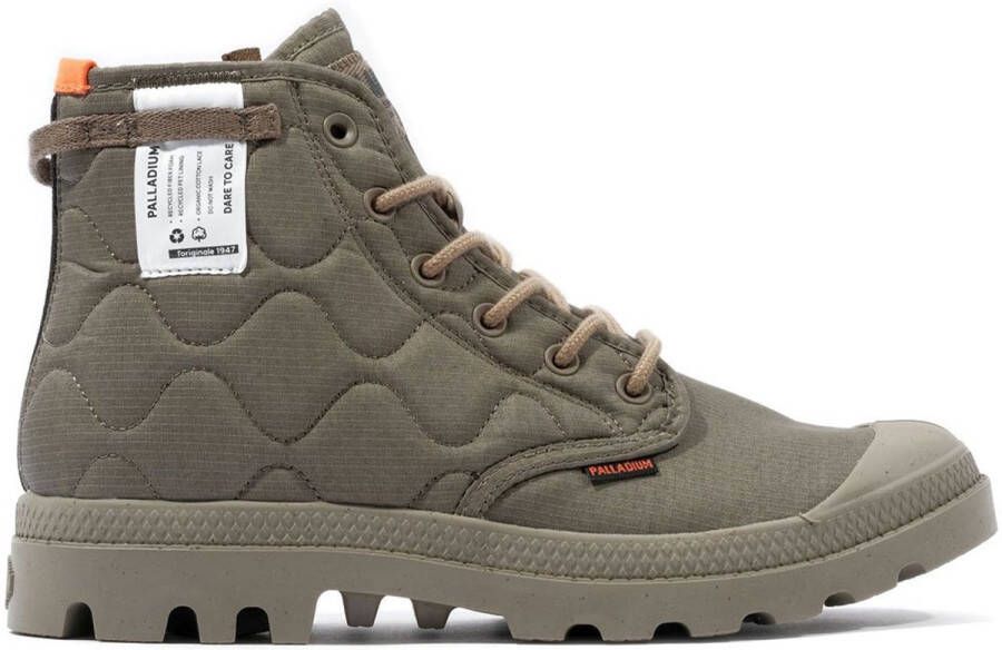 Palladium Pampa Re-quilted Laarzen Groen Grijs